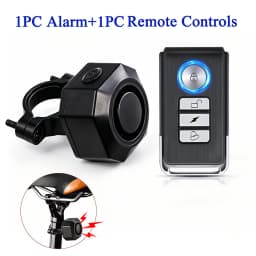 Awapow Bicycle Alarm Remote Control Bike Anti Theft Vibration Alarm 110dB Motorcycle Bicycle Detector USB Rechargeable