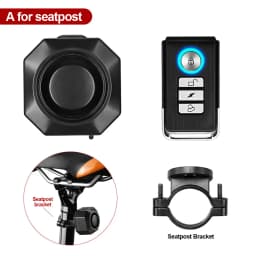Awapow Bicycle Alarm Remote Control Bike Anti Theft Vibration Alarm 110dB Motorcycle Bicycle Detector USB Rechargeable