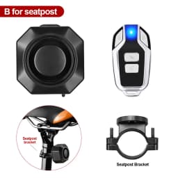 Awapow Bicycle Alarm Remote Control Bike Anti Theft Vibration Alarm 110dB Motorcycle Bicycle Detector USB Rechargeable