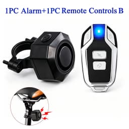 Awapow Bicycle Alarm Remote Control Bike Anti Theft Vibration Alarm 110dB Motorcycle Bicycle Detector USB Rechargeable
