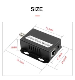 1Pair Ethernet IP Extender Over Coax HD Network Kit EoC Coaxial Cable Transmission Extender for Security CCTV Cameras