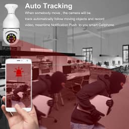 E27 Bulb Surveillance 5G Wifi Smart Camera 2MP Night Vision Full Color Automatic Human Track Security Protection Monitor Camera