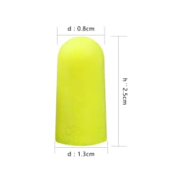 10 Pairs Authentic 3M 312-1250 Foam Soft Corded Ear Plugs Noise Reduction Norope Earplugs Swimming Protective Earmuffs