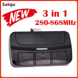 Universal Remote Control Multifrequency 287MHz-868MHz Garage Door Opener Gate Control 3 Buttons Includes Car Sun Visor Clip