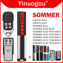 SOMMER 868 4020 TX03-868-4 4026 TX03-868-2 4031 TX08-868-4 Garage Door Remote Control 868MHz Rolling Code Gate Hand Transmiter