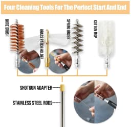 ZOHAN Gun Cleaning Kit for 12 Gauge Shotgun Cleaning Kit Universal Brush Shotgun Cleaner for Hunting Shooting