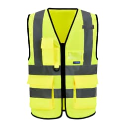 AYKRM 21 Colour (XS-8XL) Hi Vis Viz High Visibility Reflective Zip Pocket Security Waistcoats Jacket Workwear Vests