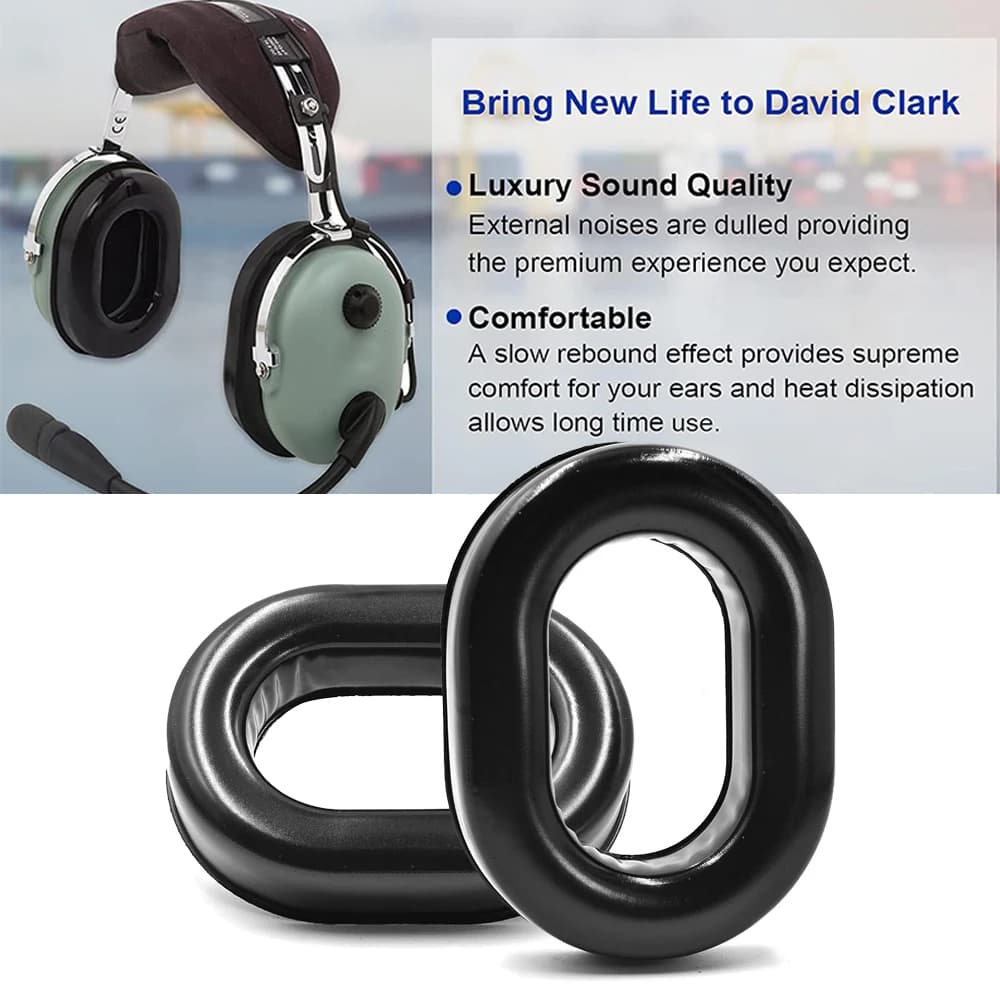 Gel Ear Seals Ear Pads Cushions for David Clark Replacement Gel Earpads Ear Cup for H10-60 H10-20 H10-76 H10-30 H10-13S