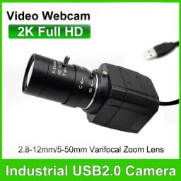 30fps Webcam 2K 4K Streaming Web Camera With 5-50mm Varifocal CS Lens UVC OTG USB Camera For Tiktok/YouTube OBS Video Shooting