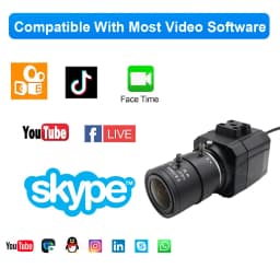 30fps Webcam 2K 4K Streaming Web Camera With 5-50mm Varifocal CS Lens UVC OTG USB Camera For Tiktok/YouTube OBS Video Shooting