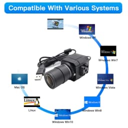 30fps Webcam 2K 4K Streaming Web Camera With 5-50mm Varifocal CS Lens UVC OTG USB Camera For Tiktok/YouTube OBS Video Shooting