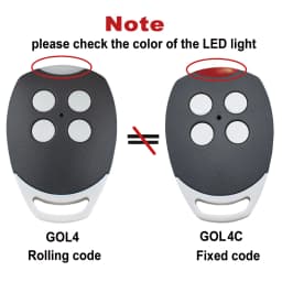 GOL4 BIXLS2 BIXLP2 BIXLG4 433.92MHz Rolling Code Remote Control For Garage Door Gate