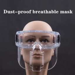 Full-face Safety Mask PC Lens Detachable Welding Polishing Dust-proof Transparent Protect Splash-proof Chemical Kitchen