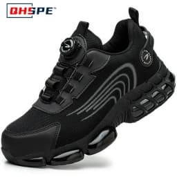 Men's Safety Shoes Protection And Elastic Safety Boots Fashionable Casual Shoes Breathable Odor Protection Men's Work Shoes