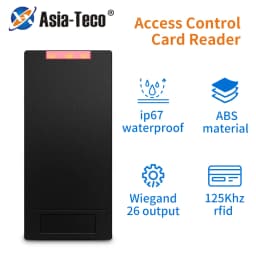 Waterproof 125Khz RFID Card Reader Wiegand 26 Reader LED Indicators Security ID EM Card Slave Reader For Access Control System