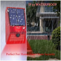 Solar 2-In-1 Motion Sensor Detector Alarm Light Remote Control Siren Waterproof 129dB Siren Lamp For Home Outdoor Yard Farm