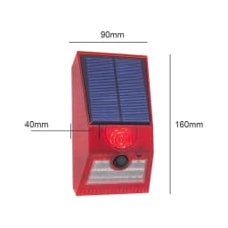 Solar 2-In-1 Motion Sensor Detector Alarm Light Remote Control Siren Waterproof 129dB Siren Lamp For Home Outdoor Yard Farm