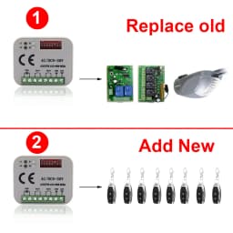 Remote Control Switch Receiver 300-868MHz 433MHz Receiver Universal 9-30V 220V For Garage Door Control Garage Command