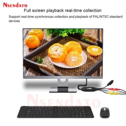 USB AV Recorder Video Audio Capture Box 1080p 30hz VHS TV DVD VCR Audio Capture Card Adapter RCA To USB Video Converter for Mac