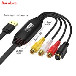 USB AV Recorder Video Audio Capture Box 1080p 30hz VHS TV DVD VCR Audio Capture Card Adapter RCA To USB Video Converter for Mac