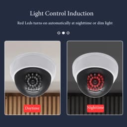 Fake Dummy CCTV Camera White Dome Camera 28pcs IR Red Leds Power Via 2AA Battery Scare The Thief Surveillance Security System