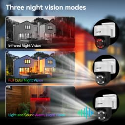 8MP 4K PTZ Security Camera System Kit Face Human Detection Audio Alarm Recording POE NVR CCTV Outdoor Home Video Surveillance