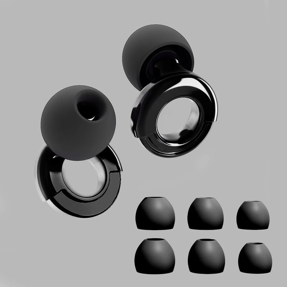 HUAK Loop Quiet Ear Plugs – Silicone Noise Filtering, Noise Reduction for Sleeping, Swimming & Motorbike