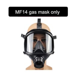 Black MF14 Full Face Gas Mask Military Chemical Respirator Natural Rubber For Painting Spraying Welding Work Safety Protection