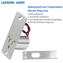 New DC12V Electric Drop Bolt Lock NC Fail Safe Stainless Waterproof Outdoor Embed Install Magnetic Induction Electronic Cylinder