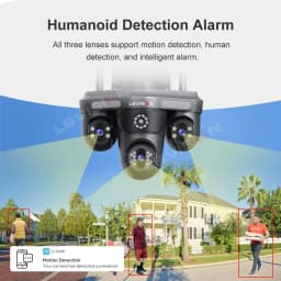 LS VISION 8K 15MP IP Camera Three Lens PTZ WiFi Outdoor Waterproof Auto Tracking PTZ Security CCTV Video Surveillance Cam IP66