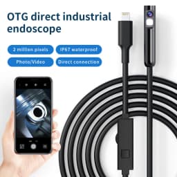 KERUI 8mm 2MP Endoscope Automotive Borescope Inspection Camera Dual/Single Lens for Iphone IOS Smart Phone Android Type C Cars