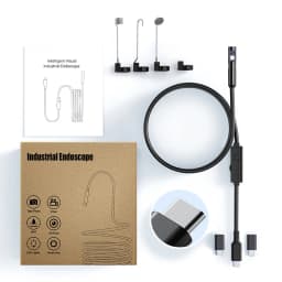 KERUI 8mm 2MP Endoscope Automotive Borescope Inspection Camera Dual/Single Lens for Iphone IOS Smart Phone Android Type C Cars