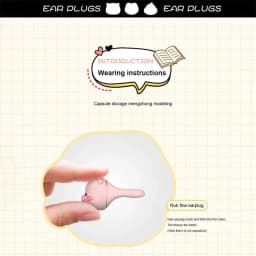1 Pair Cartoon Anime Earplugs Anti-noise Anti Snoring Sleep Aid Traveling Ear Plugs Sleeping Ear Plug Rebound Earplug Ears Care