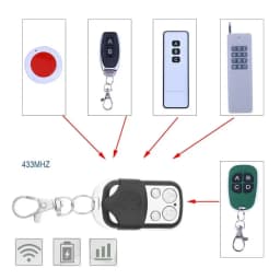 433MHz Smart Copy Duplicator Metal Push Button Remote Control Transmitter ABCD 4Button Garage Door Opener Remote 1pc