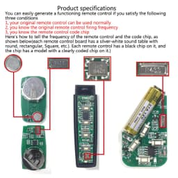 Keychain 433MHZ Remote Control Auto 4 Channe ABCD Code Garage Gate Door Opener Duplicator Clone Cloning Code Car Key