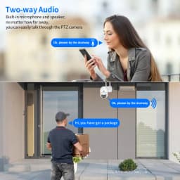 Hiseeu 1080P HD Smart Wifi PTZ Camera 5xDigital Zoom Human Detect Alert Auto Tracking ONVIF CCTV IP Camera Security Protection