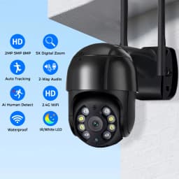 Hiseeu 1080P HD Smart Wifi PTZ Camera 5xDigital Zoom Human Detect Alert Auto Tracking ONVIF CCTV IP Camera Security Protection