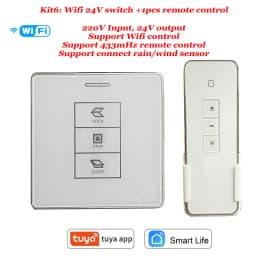 24V DC Motor Switch Panel AC to DC Transformer Rain Sensor Port Linear Actuator Pergola Switch Optional Tuya Smart Life Remote