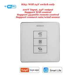 24V DC Motor Switch Panel AC to DC Transformer Rain Sensor Port Linear Actuator Pergola Switch Optional Tuya Smart Life Remote
