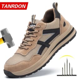 Safety Work Shoes Steel Head Anti-smash Construction Shoes Indestructible Non-slip Sneakers Breathable Footwear