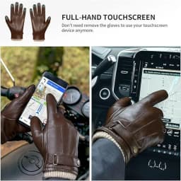 Leather Gloves Men for Winter,перчатки мужские кожаные,Winter Gloves,Guantes para frio,Waterproof,Gants cuir homme,Warm Gloves