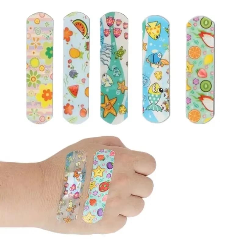 100pcs/lot Cartoon Animal Pattern Waterproof Band Aid Hemostasis Adhesive Baby Bandages Wound Plaster Patches for Kids