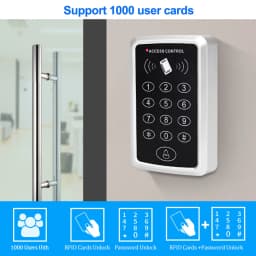 RFID Keypad Keyboard Access Control System Waterproof Cover Outdoor 10pcs EM4100/TK4100 Keyfobs Door Opener for Home Lock System