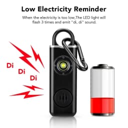 130dB Self Defense Alarm Carrying Scream Loud USB Recharging Panic Alarm Anti-wolf Alert for Girl Child Women Emergency Alarm