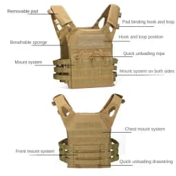 Nylon Tactical Vest Body Armor Hunting Carrier Airsoft Accessory Combat MOLLE Camo Cosplay Army Vest CS Game Jungle Equipment