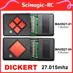 100% Compatible DICKERT 27 mhz Red Button Garage Remote Control DICKERT MAHS27-01 27.015MHz 1 / 4Buttons Hand-held Transmitter