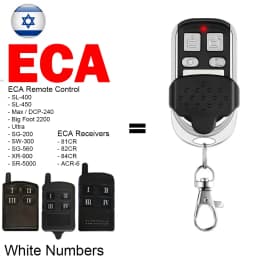 ECA Garage Gate Controller Handheld Transmitter for 81CR 82CR 84CR ACR-6 433.92mhz Remote Control Rolling Code Garage Command
