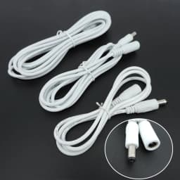 DC Power Supply Cable Extension Cord Adapter Female to Male Connector Plug 12V 5.5mm X 2.1mm Cords for Strip Light CCTV Camera Q