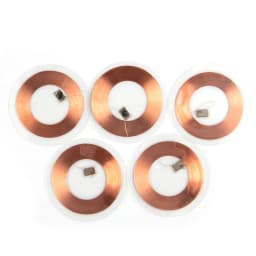 5Pcs 125KHz ID T5577 Writable Rewritable Copper Coil Coin Card Keyfob RFID Ultra-thin Cell Phone Access Card