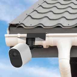 Weatherproof Gutter Mount for Arlo Pro/2/3/4/HD/Ultra/Ultra 2/Go 2/Essential/Outdoor/Eufycam E/2C/2C Pro/2 Pro/E20 E40 (Black)